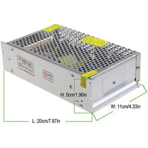 UK PLUS Switching Converter, Ac/Dc Power Supply Adapter Transformer Driver For Led Strip Lights, Ac 100V/240V To Dc 12V 10A 120W Led Strip Light Power Supply Switching Mode Converter