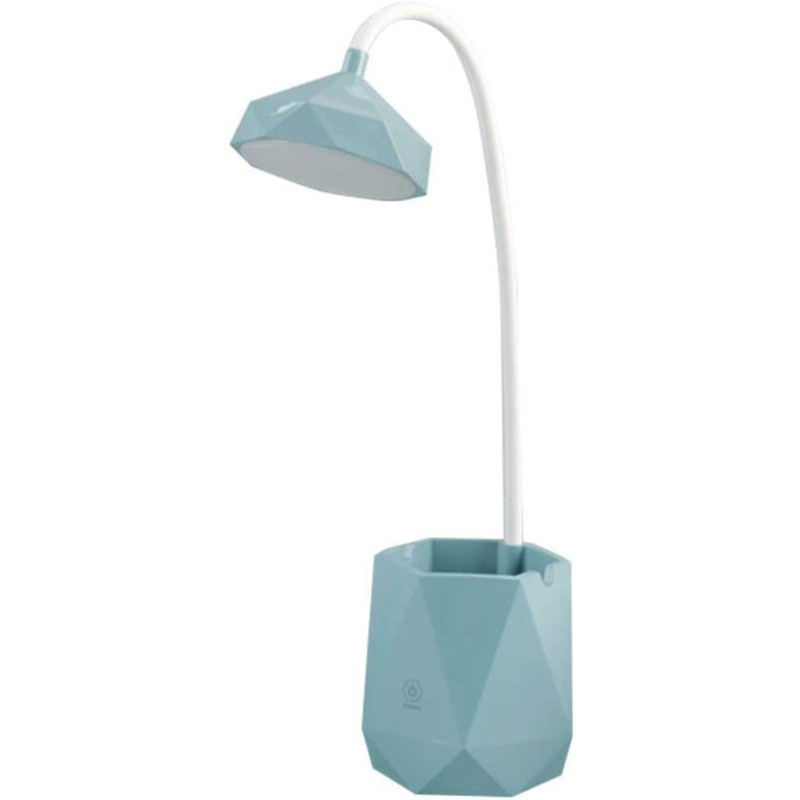 UK PLUS Led Lamp Polygonal Flexible Touch-Sensitive Pen Holder Reading (Blue)
