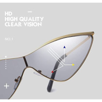 UK PLUS Women Sunglasses, Metal Cat Eye Sunglasses, Uv Protective Mirror Sunglasses, Metal Reflective Sunglasses For Women Ladies