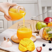 UK PLUS 330Ml Portable Mini Usb Rechargeable Electric Juicer Bottle Cup Fruit Blender Mixer Rabbit Shape Extractor (White)