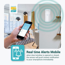 UniHoms Wifi Pir Motion Sensor Works With Amazon Alexa, Google Home Assistant And Siri