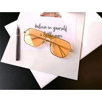 UK PLUS Unisex Vintage Uv Protected Sunglasses For Women(Yellow)