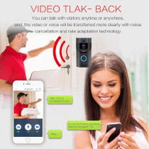 UK PLUS Wifi Smart Video Doorbell Camera Wireless Door Bell 720P Hd Wireless Home Security Doorbell Camera (With 2 Rechargeable Battery, 16Gb Storage Card) Uk-7080