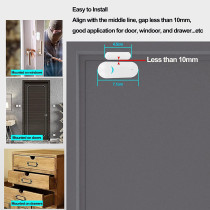 UK PLUS Wifi Door Sensor, Tuya Smart Door Window Sensor, Smart Window Sensor Real-Time Alarm Compatible With Alexa Google Assistant,Home Security Door Open Contact Sensor For Burglar Alert