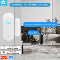 UK PLUS Wifi Door Sensor, Tuya Smart Door Window Sensor, Smart Window Sensor Real-Time Alarm Compatible With Alexa Google Assistant,Home Security Door Open Contact Sensor For Burglar Alert