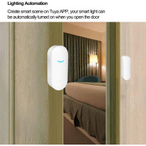 UK PLUS Wifi Door Sensor, Tuya Smart Door Window Sensor, Smart Window Sensor Real-Time Alarm Compatible With Alexa Google Assistant,Home Security Door Open Contact Sensor For Burglar Alert