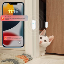 UK PLUS Wifi Door Sensor, Tuya Smart Door Window Sensor, Smart Window Sensor Real-Time Alarm Compatible With Alexa Google Assistant,Home Security Door Open Contact Sensor For Burglar Alert
