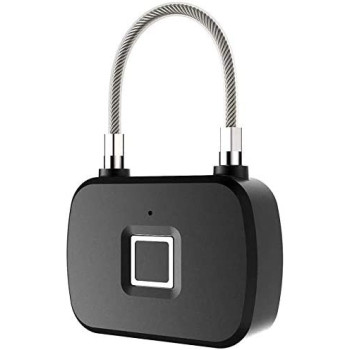 UK PLUS Smart Fingerprint Padlock Waterproof For Gym,Door,School,Luggage Bags,Bike
