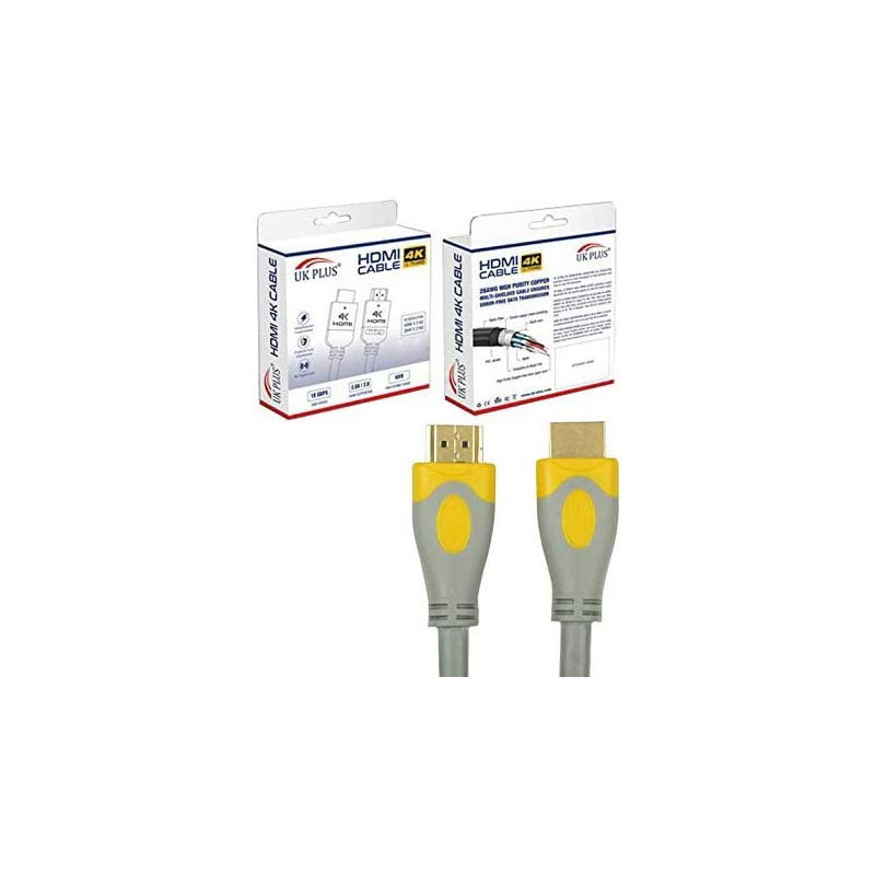 UK PLUS 4K 10M High Grade Hdmi Cable Compatible Uhd Smart Tv, Xbox, Ps4, Ps3, Laptops, Recorders, Projectors, Ip Pox And Set-Top-Box