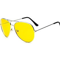 Aviator Anti Glare, Hd Polarized Lens, Alleviate Eye Fatigue, Night Vision Glasses (Yellow)