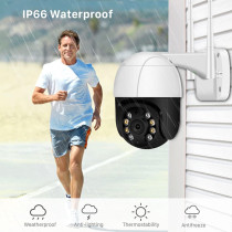 1080P Wi-Fi Smart Camera ,Outside 4X Digital Zoom ,Human Detected, Wireless Camera With 64Gb Memory Card , P2P Audio ,Security Cctv Camera