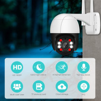 1080P Wi-Fi Smart Camera ,Outside 4X Digital Zoom ,Human Detected, Wireless Camera With 64Gb Memory Card , P2P Audio ,Security Cctv Camera