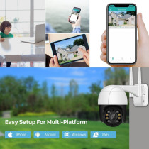1080P Wi-Fi Smart Camera ,Outside 4X Digital Zoom ,Human Detected, Wireless Camera With 64Gb Memory Card , P2P Audio ,Security Cctv Camera
