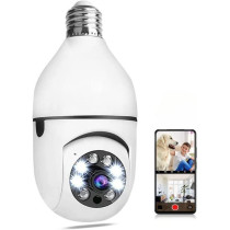 UK PLUS Wireless Home Camera, Light Bulb Camera 360A Full Hd 1080P Smart Home Camera, Smart Night Vision, Security Camera Indoor, Two Way Audio, Recording, Real Time Alert