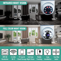 UK PLUS Wireless Home Camera, Light Bulb Camera 360A Full Hd 1080P Smart Home Camera, Smart Night Vision, Security Camera Indoor, Two Way Audio, Recording, Real Time Alert