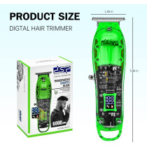 DSP Hair Trimmers For Men Cordless T-Blade Outliner Zero Mustache Trimmer Hair Clippers For Cutting Hair Mens Beard Trimmers With Led Display (Green)