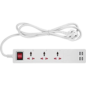 UniHoms - Wifi Power Outlet, Surge Protector With 3 Ac Outlet And 4 Usb Ports, Works With Amazon Alexa, Google Home Assistant And Siri