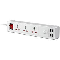 UniHoms - Wifi Power Outlet, Surge Protector With 3 Ac Outlet And 4 Usb Ports, Works With Amazon Alexa, Google Home Assistant And Siri