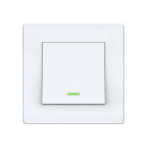 UniHoms Wifi Push Button Wall Switch - 1 Gang Switch, No Neutral Wire Needed, Works With Amazon Alexa, Google Home Assistant And Siri (1 Gang, White)