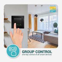 UniHoms Wifi Push Button Wall Switch - 1 Gang Switch, No Neutral Wire Needed, Works With Amazon Alexa, Google Home Assistant And Siri (1 Gang, White)