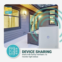 UniHoms Wifi Touch Wall Switch - 1 Gang Switch, No Neutral Wire Needed, Works With Amazon Alexa, Google Home Assistant And Siri (1 Pack)