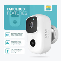 UK PLUS 1080P Wifi Low Battery Camera With 170A Angle View, 2 Way Talk, Night Vision, Motion Sensor With Dual Storage 64Gb Sd Card