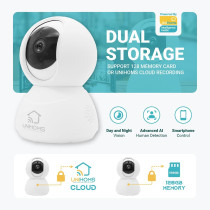 UniHoms Wifi Smart Ptz 2Mp Full Hd Camera With Advanced Human Detection, Pack Of 2