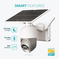 UniHoms Solar Camera Outdoor Camera, Ptz Solar Wifi Camera With Sim Card