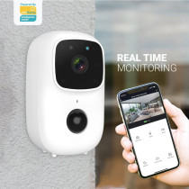 UniHoms 1080P Hd Rechargeable Battery Camera With 170Â° Wide Angle View, Alerts, 2-Way Talk, Night Vision, Motion Sensor, Dual Storage 64Gb Sd Card