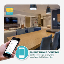 UniHoms Wifi Touch Wall 2 Gang Switch, No Neutral Wire Needed, Works With Amazon Alexa, Google Home Assistant And Siri