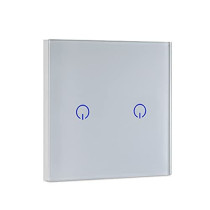 UniHoms Wifi Touch Wall Switch - 2 Gang Switch, No Neutral Wire Needed, Works With Amazon Alexa, Google Home Assistant And Siri (2 Packs)