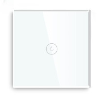 UK PLUS Smart Touch Light Switch, Wifi Touch Wall Light Switches Smart Home, 1 Gand 1 Way White