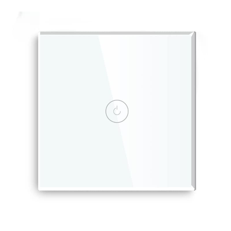 UK PLUS Smart Touch Light Switch, Wifi Touch Wall Light Switches Smart Home, 1 Gand 1 Way White