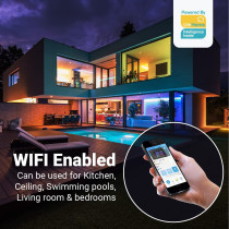 UniHoms Rgb Wifi Light Strip, 5 Meter High-Grade Silicon 16 Million Colors With App Control And Music Sync, Works With Amazon Alexa, Google Assistant & Siri (3 Packs)