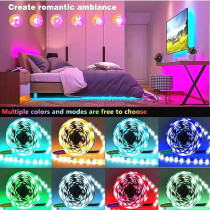 UniHoms Rgb Wifi Light Strip, 5 Meter High-Grade Silicon 16 Million Colors With App Control And Music Sync, Works With Amazon Alexa, Google Assistant & Siri (3 Packs)