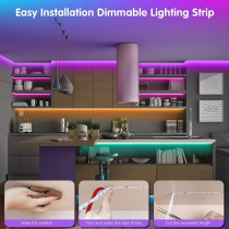 UniHoms Rgb Wifi Light Strip, 5 Meter High-Grade Silicon 16 Million Colors With App Control And Music Sync, Works With Amazon Alexa, Google Assistant & Siri (3 Packs)