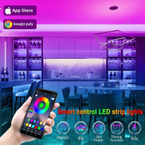 UniHoms Rgb Wifi Light Strip, 5 Meter High-Grade Silicon 16 Million Colors With App Control And Music Sync, Works With Amazon Alexa, Google Assistant & Siri (3 Packs)