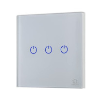 UniHoms Wifi Touch Wall Switch - 3 Gang Switch, No Neutral Wire Needed, Works With Amazon Alexa, Google Home Assistant And Siri