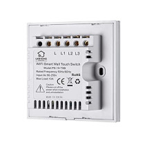 UniHoms Wifi Touch Wall Switch - 3 Gang Switch, No Neutral Wire Needed, Works With Amazon Alexa, Google Home Assistant And Siri