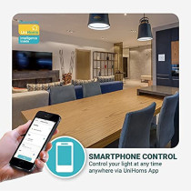 UniHoms Wifi Touch Wall Switch - 3 Gang Switch, No Neutral Wire Needed, Works With Amazon Alexa, Google Home Assistant And Siri