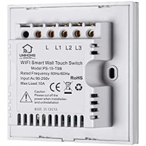 UniHoms Wifi Touch Wall Switch - 2 Gang Switch, No Neutral Wire Needed, Works With Amazon Alexa, Google Home Assistant And Siri (4 Packs)