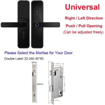 UK PLUS Smart Lock Smart Door Lock Bluetooth Fingerprint Lock App Control Work With Alexa Need Extra Gateway, Digital Door Lock With Reversible Handle For Home Apartment (Grey)