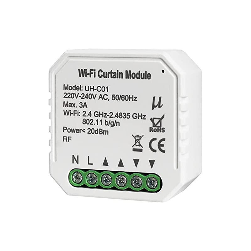 UniHoms Wifi Curtain Module, Works With Amazon Alexa, Google Home Assistant And Siri