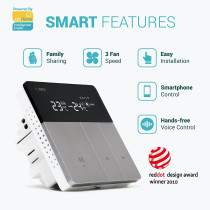 UniHoms Smart Thermostat Temperature Controller (2 Pipe), Works With Amazon Alexa, Google Home Assistant And Siri (2, 24V)