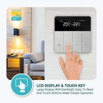 UniHoms Smart Thermostat Temperature Controller (2 Pipe), Works With Amazon Alexa, Google Home Assistant And Siri (2, 24V)