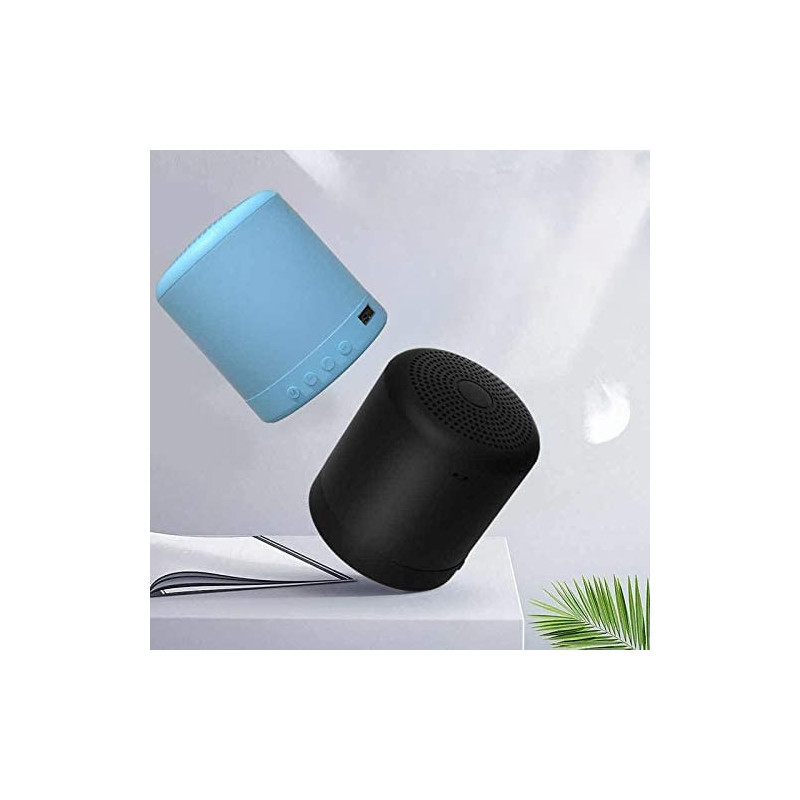 UK PLUS Wireless Bluetooth Mini Speaker Stereo Portable Speakers Subwoofer Bluetooth 5.0 Sd Fm Outdoor Column Loudspeaker (Blue)