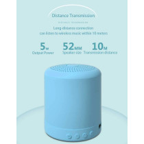 UK PLUS Wireless Bluetooth Mini Speaker Stereo Portable Speakers Subwoofer Bluetooth 5.0 Sd Fm Outdoor Column Loudspeaker (Blue)