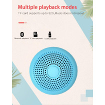 UK PLUS Wireless Bluetooth Mini Speaker Stereo Portable Speakers Subwoofer Bluetooth 5.0 Sd Fm Outdoor Column Loudspeaker (Blue)