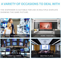 UK PLUS 2X8 Hdmi Matrix Switcher 2 In 8 Out Splitter 4Kx2K Active Amplifier Extender Ultra Hd 1080P 3D Audio Video Selector With Ir Remote Adapter For Hdtv Pc Projector Sky Box Ps4