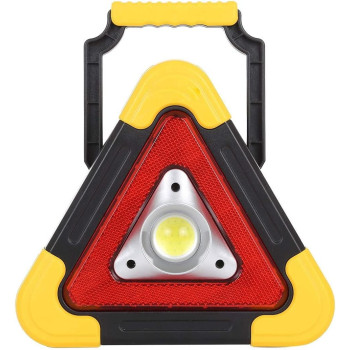 UK PLUS Multi Function Portable Led Work Light Triangle Cob Bright Flood Light Emergency Warning Indoor Outdoor Use Camping Hiking Fishing Car Repairing And Emergency